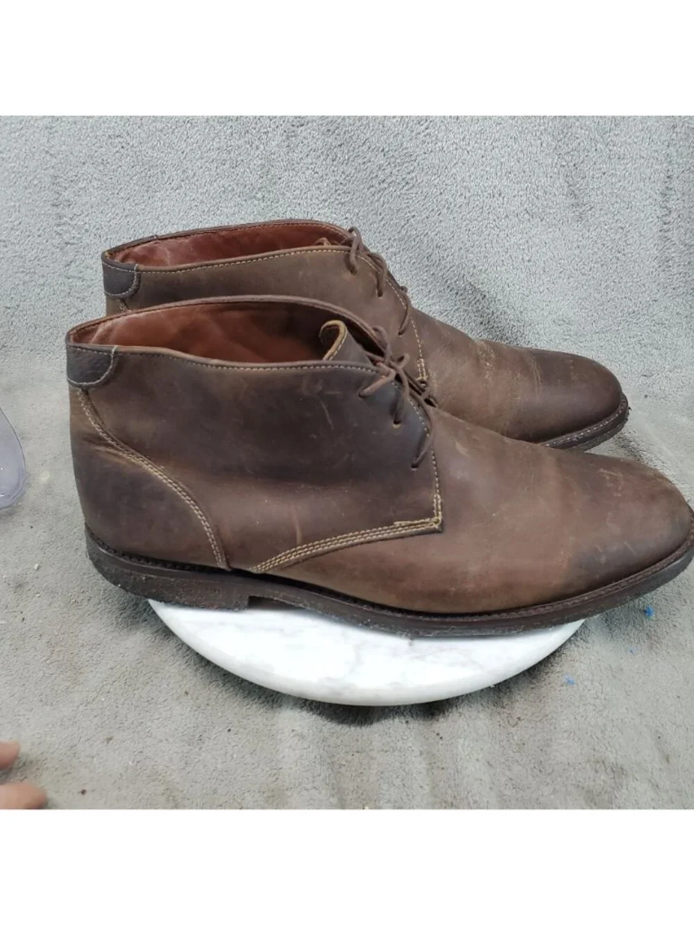 Johnston & Murphy Shoes Mens Size 13 Copeland Brown Leather Chukka Boots *Read*